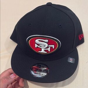 San Francisco 49ers (Niners) hat with Red SF Logo